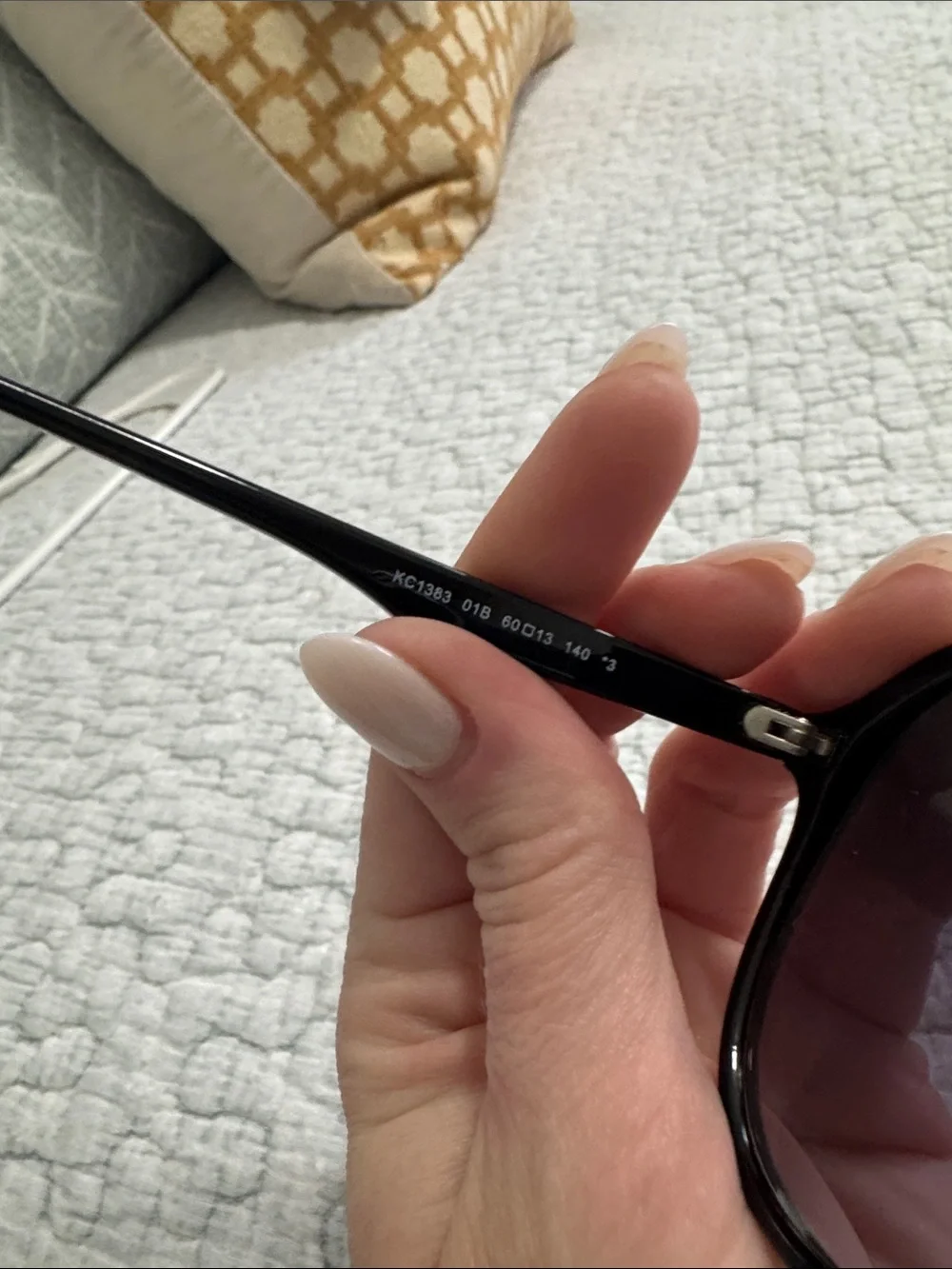 Kenneth Cole Reaction Black Aviator Sunglasses with Dark Smoke Lenses